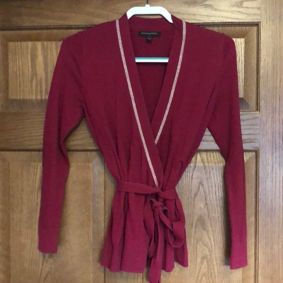 Wrap around plum sweater from Banana Republic. Size small. Gently used - Picture 1 of 4